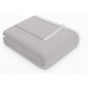 textil-home Textilhome Copridivano e Copriletto Multiuso - Telo Arredo Plaid Foulard Modello Martina, 130x180 cm, Copertura per Divano. Colore Perlato, Certificato OEKO-TEX