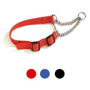 CAMON Collare Semi Strangolo in Nylon Nero 12 x 360 mm - Alta Qualità e Resistente