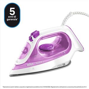 Braun - Ferro A Vapore Texstyle 3 Si3030pu-bianco/rosa