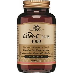 Solgar Ester-C Plus 1000 - Integratore Vitamina C 30 Tavolette con Rosa Canina, Elevata Biodisponibilità e pH Tamponato
