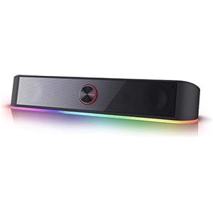 Redragon GS560 Adiemus RGB Desktop Soundbar, Altoparlante per computer a 2.0 canali con barra di illuminazione dinamica, sincronizzazione audio/luce, retroilluminato con controllo touch con manopola