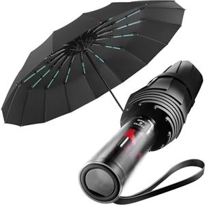 MidingChai Parasole Pieghevole Portatile - Ombrello da Sole Unisex con Manico Design Patentato, Compatto e Leggero per Viaggio (Nero)