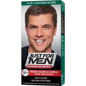 COMBE ITALIA Srl Just for men shampoo colorante h45 castano scuro attivatore chiaro 38,5 ml + base colore 27,5 ml - JUST FOR MEN - 908784364