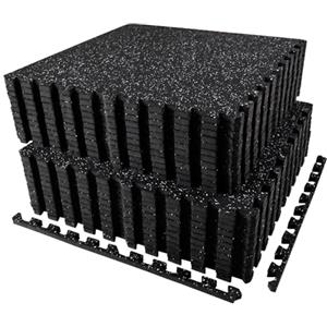 AIRHOP 24 Pz 60x60x1,4cm Tappetino per Attrezzature da Esercizio, Superficie in Gomma Robusta e Spessa, Tappetino Puzzle per la Protezione del Pavimento, per Palestra e Casa, Tappetino Fitness