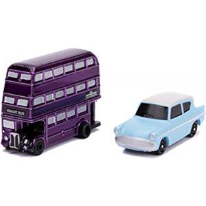 Jada Toys 253181002 Harry Potter, set di 2 auto da collezione di Die-cast, 959, Ford Anglia, Knight Bus