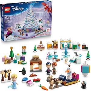 LEGO | Disney Frozen Calendario dell'Avvento 2025 - Gioco da Principessa da Costruire per Bambine e Bambini da 5 Anni - 24 Sorprese Natalizie come le Mini Bamboline di Anna e Elsa - Idea Regalo 43273