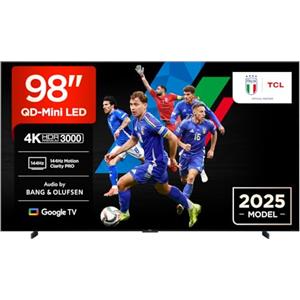 TCL 98Q7C 98 Inch QD Mini LED TV, 4K HDR Premium 2600, Smart Google TV (Dolby Vision IQ e Atmos, pannello HVA, Motion Clarity Pro a 144 Hz)