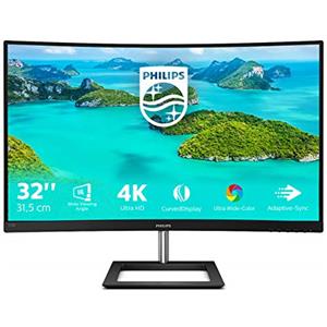 Philips 328E1CA Gaming Monitor Curvo con Adaptive-Sync, 32", 4K UHD 3840 x 2160, LED VA, Ultrawide Color, Display Port, 2 HDMI, Speakers Integrati nero