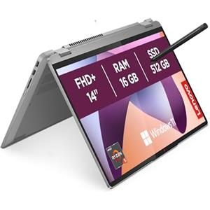 Lenovo IdeaPad Flex 5 Notebook 14" Display WUXGA (1920x1200) IPS, AMD Ryzen 5 7430U, RAM 16GB, 512GB SSD, Windows 11 Home, Lenovo Digital Pen inclusa - Arctic Grey