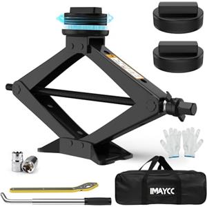 IMAYCC Cric Per Auto Universale 2.5T/2500kg, Cric Auto Per Mercedes Benz Serie Con Tampone In Gomma,Cric Portatile Auto Con Chiave Per Dadi Ruota, Kit Emergenza Auto Per Auto Mercedes-Benz SUV MPV