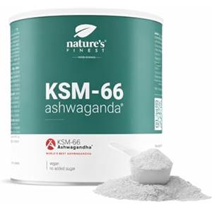 Nature's Finest KSM-66 Ashwagandha® - Controllo del Cortisolo con Ginseng, Estratto di Camomilla, Complesso di Vitamine B, Niacina e Vitamina B12 - Vegano, Senza Zuccheri Aggiunti, 150 g, Polvere