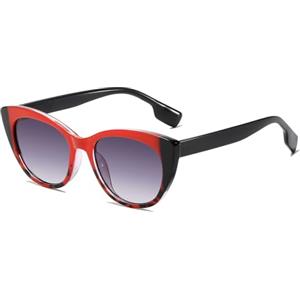 LJCZKA Retro Occhiali da Sole Occhi di Gatto Unisex Trendy Rotondo Occhi di Gatto Telaio Occhiali da sole Cat Eye Stile Moda