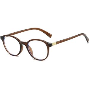 LJCZKA Occhiali Anti Luce Blu Rotondi per Donna Uomo Occhiali Trasparenti Finti alla Moda Anni 90 Antiriflesso per Computer Gioco Lettura