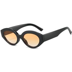 LJCZKA Occhiali da Sole Ovali Vintage per Donna Uomo, Occhiali da Sole Anni 90 Ovali Occhiali Retro Classic con Protezione UV400