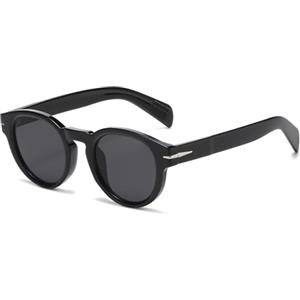 LJCZKA Occhiali da Sole Rotondi Vintage per Uomo Donna, Occhiali da Sole Rotondi Retrò Classici Anni 90 con Protezione UV400