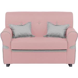 Totò Piccinni Divano 2 Posti in tessuto con Cuscini Imbottito, con Braccioli (Rosa)