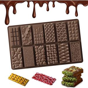 WEILAOK Stampo Tavoletta Cioccolato, Stampi Barrette Silicone, Stampi per Cioccolatini, Stampo Cioccolatini, Stampi in Silicone per Attività di Cottura Manuale Come Cioccolato Caramelle Gelatina, ecc