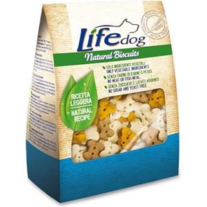 Life Natural Dog Biscuits per Cani - Biscotti Vegetali Cotti al Forno Senza Zuccheri Aggiunti - Snack Leggeri con -25% di Grassi (Folletti alla vaniglia)