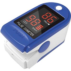 GIMA OXY-1 Pulsossimetro da Dito - Misurazione Saturazione Ossigeno e Frequenza Cardiaca, Compatto, Multilingue, Uso Domestico e Professionale