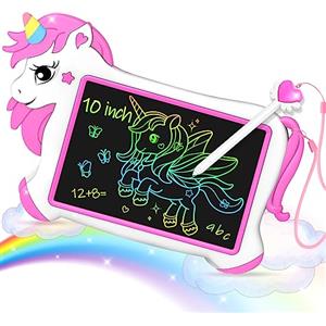 HappyGoLucky Giochi Bambini 2 3 4 Anni, Lavagnetta Cancellabile Unicorno, Regalo Bambina 3 4 5 6 7 Anni, Femmina, Giocattoli 2-7 Anni, Lavagnetta Magnetica per Natale