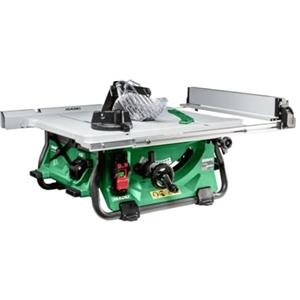 HiKOKI Sega Circolare da Banco a Batteria - 36V, Ø254mm, Brushless, Profondità di Taglio 79mm, Estensione del Tavolo, Freno Elettrico, Avviamento Morbido, Aspirazione della Polvere - Lavori di Legno