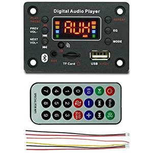 NIEI Modulo Lettore MP3 JQ- Compatibile e Bluetooth e Scheda di Decodifica Amplificatore di Potenza Modulo Radio FM per Auto