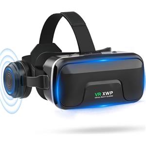 XWP Visore Realtà Virtuale Con Cuffie, Occhiali VR 3D Immersivi Per Smartphone, Lenti HD, Per Giochi E Film, Compatibile Con iPhone E Android (4,7-7,2), Regalo Di Compleanno Per Amici E Famiglia