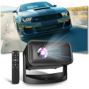 UCOCARE Proiettore Portatile, [App Integrate] UCOCARE Mini Proiettore 4K Smart TV, WiFi & Bluetooth, Auto Keystone, Fuoco Elettronica, 4K 1080P Videoproiettore Home Cinema per Telefono, Smart TV, USB