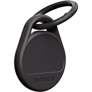 MOMAX Localizzatore Air Tracker per Bagagli, Zaini, Borse con app Apple Find My e Android, Allarme Acustico da 80 dB, Impermeabilità IP67 (Nero)