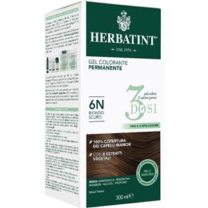 Herbatint Gel Colorante Permanente 6N Biondo Scuro 300 ml - Formula Naturale e Facile da Applicare