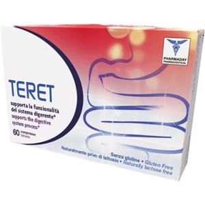 Pharmaday Teret - Integratore alimentare per il benessere gastrointestinale con Boswellia, Mirra e Melatonina - 60 Compresse