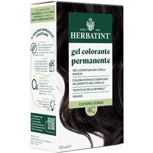 Antica Erboristeria Herbatint Gel Colorante Permanente 4C Castano Cenere 170 ml - Senza Ammoniaca, 100% Copertura Capelli Bianchi, per Pelli Sensibili