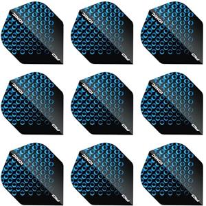 RED DRAGON Hardcore Ionic Blue Circles Flights - 3 set per confezione (9 freccette in totale)