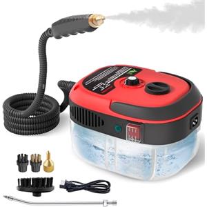 Hombasing Pulitore a Vapore 2500W, Pulitore a Vapore per Divani con 6 Velocità Regolabili e 3 Tipi di Testine, Serbatoio 1000ML per la Pulizia Domestica di Tessuti, Fughe, Piastrelle, Auto, Cucina e Bagno