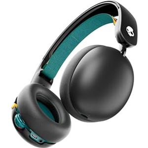 Skullcandy Grom Wireless Cuffie Wireless Over-Ear per Bambini, 45 Ore di Autonomia, Controllo del Volume, Compatibili con iPhone, Android e Dispositivi Bluetooth - Nero