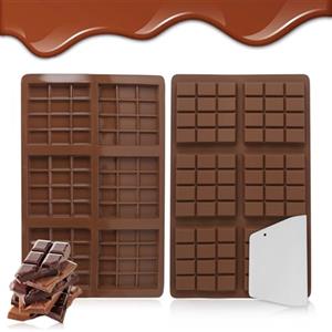 Luabue 2 Pezzi Stampi in Silicone Stampo per Cioccolato in Silicone Stampi per Alimenti Antiaderenti, per Fatti in Casa Praline, Caramelle, Cioccolato, Torta