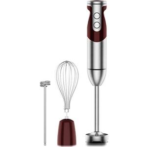 MEGAWISE Miscelatore a mano con cavo ad immersione MegaWise Pro Titanio rinforzato 3 in 1, potente motore con lame più affilate dell'80%, frullatore a 12 velocità con cavo, incluso Whisk e schiuma di latte