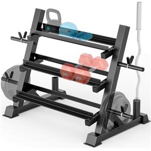 YOLEO Rack Palestra - Rastrelliera pesi Regolabile Porta pesi Palestra Casa, Porta Dischi Palestra pesi Pesanti Supporto per Manubri (Cornice rettangolare Aggiornamento)