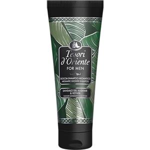Tesori d'Oriente - Doccia Crema Sandalo del Kashmir e Vetiver, dalle Note di Zenzero e Bergamotto, Deterge Dolcemente la Pelle, Tonificante e Rinfrescante, 250ml