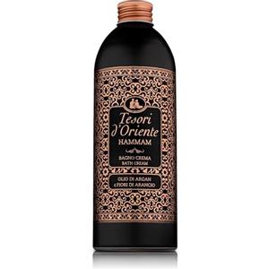 Tesori d'Oriente - Bagno Crema Hammam, Bagnoschiuma con Olio di Argan dalle Note di Fiori d'Arancio, Deterge la Pelle e Dona Nutrizione, 500ml
