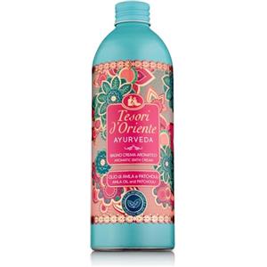 Tesori d'Oriente - Bagno Crema Ayurveda, Bagnoschiuma dalle Note di Amla e Patchouli, Deterge Dolcemente la Pelle e Dona Luminosità e Morbidezza, 500ml