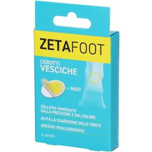 Zeta Farmaceutici Zetafoot Cerotti Idrocolloidali 6 Pezzi - Protezione e Guarigione per Vesciche