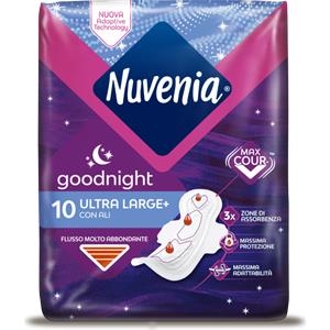 ESSITY ITALY SpA Nuvenia Assorbenti Ultra Notte Ali - Confezione da 10 Pezzi, Protezione Notturna Affidabile