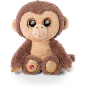 NICI Glubschis Hobson - Peluche Scimmietta Morbida 15 cm con Grandi Occhi Luccicanti, Giocattolo per Gioco e Coccole, Marrone/Beige