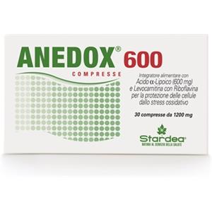 STARDEA Anedox 600 - Integratore Alimentare con Acido α-Lipoico, Levocarnitina e Riboflavina - 30 Compresse
