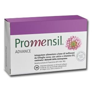 NAMED Promensil Advance - Integratore Alimentare per la Menopausa con Isoflavoni di Trifoglio Rosso, Calcio e Vitamina D3 - 30 Compresse