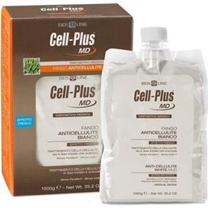 BIOS LINE Cell Plus MD Fango Bianco Anticellulite 1Kg - Trattamento efficace per cellulite con effetto fresco
