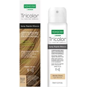 Tricolor Spray Ritocco Biondo Chiaro 75 ml - Nasconde Ricrescita, Asciuga in 1 Minuto, Idrata e Protegge