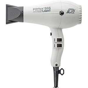 Parlux Asciugacapelli Professionale PARLUX 385. Potente, leggero e con tecnologia agli Ioni Negativi. Asciugatura veloce, capelli radiosi e sani. MADE IN ITALY. Colore BIANCO.