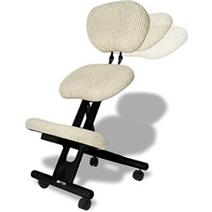 cinius Sedia ergonomica con schienale, Nera con sedute Naturali